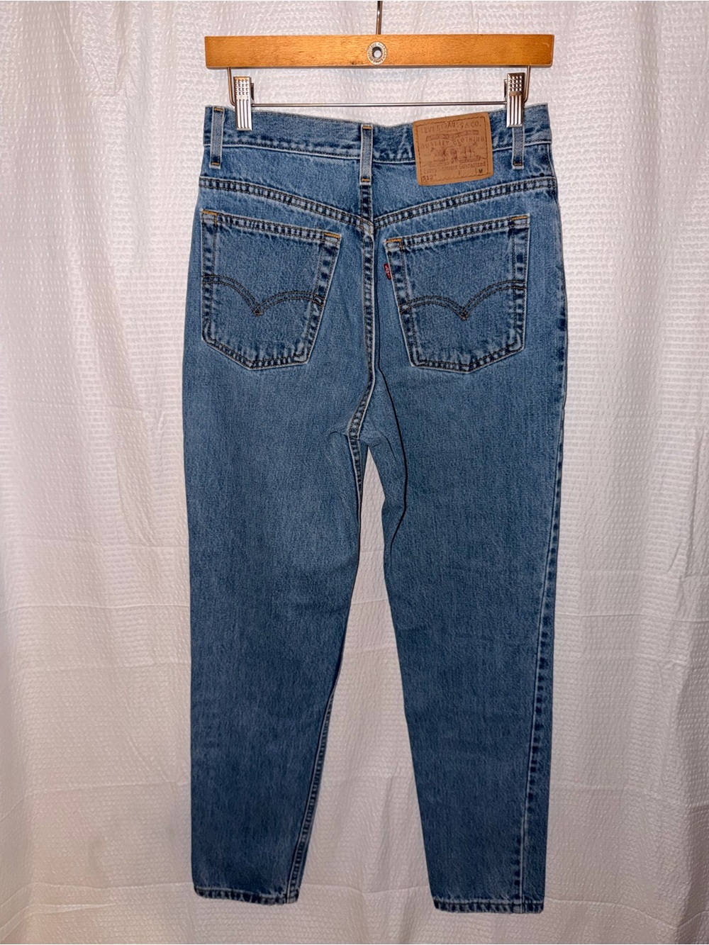 Vintage 90s Levi's 512 Slim Fit Tapered Leg Mom Jeans Made in USA - Misses 8 M - Picture 4 of 10